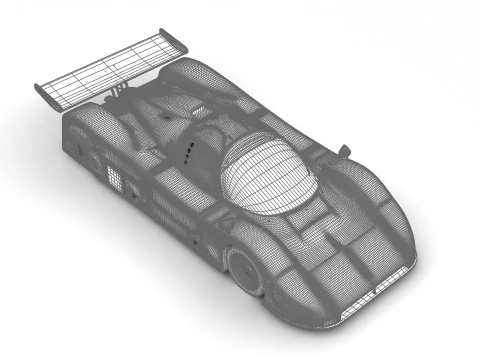 Jaguar XJR-9 İpek Kesim Yarışı 1988 3D Model