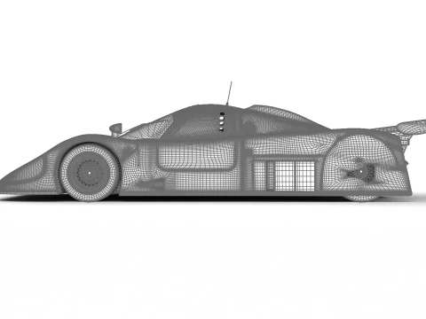 Jaguar XJR-9 İpek Kesim Yarışı 1988 3D Model