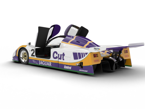 Jaguar XJR-9 Silk Cut Racing 1988 HQ 3D Model