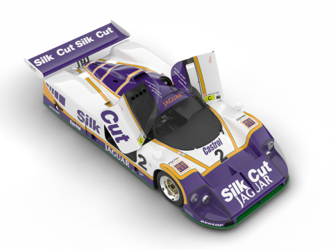Jaguar XJR-9 Silk Cut Racing 1988 HQ 3D Model