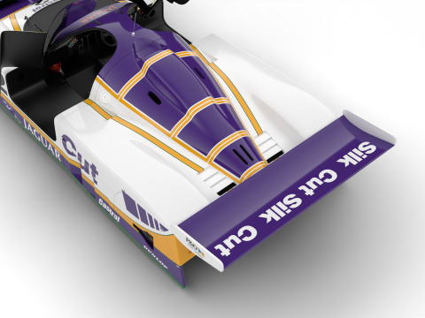 Jaguar XJR-9 Silk Cut Racing 1988 HQ 3D Model