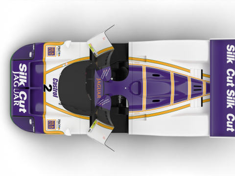 Jaguar XJR-9 Silk Cut Racing 1988 HQ 3D Model
