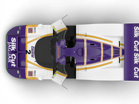 Jaguar XJR-9 Silk Cut Racing 1988 HQ 3D Model