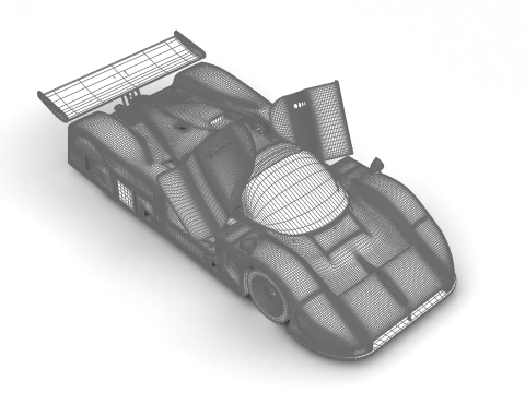 Jaguar XJR-9 Silk Cut Racing 1988 HQ 3D Model