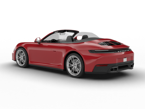 Porsche 911 Carrera Cabrio 2025 3D 모델