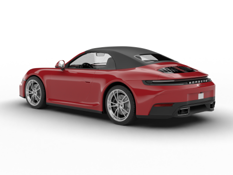 Porsche 911 Carrera Cabrio 2025 3D 모델