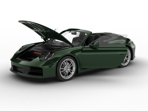 Porsche 911 Carrera Cabrio 2025 HQ 3D Model