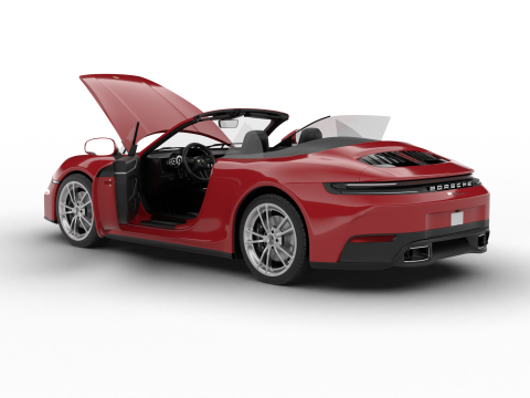 Porsche 911 Carrera Cabrio 2025 HQ 3D Model