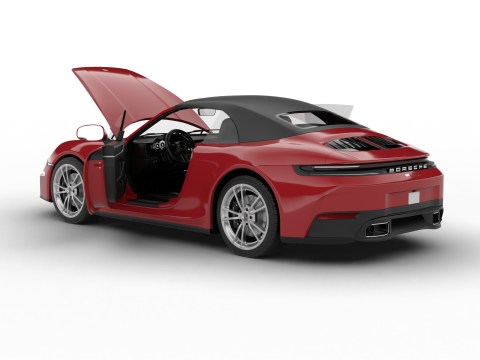 Porsche 911 Carrera Cabrio 2025 HQ 3D Model