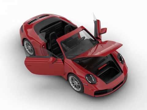 Porsche 911 Carrera Cabrio 2025 HQ 3D Model