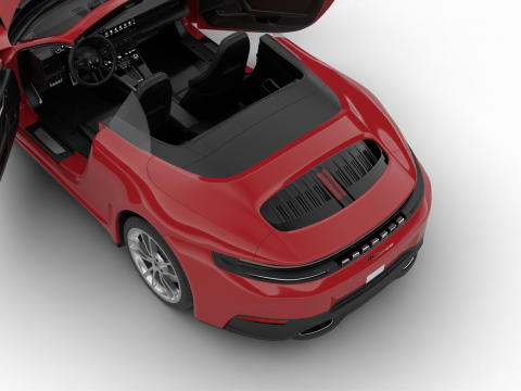 Porsche 911 Carrera Cabrio 2025 HQ 3D Model