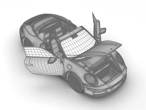 Porsche 911 Carrera Cabrio 2025 Genel Merkez 3D Model