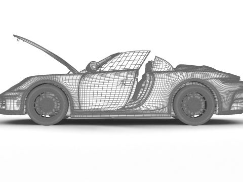 Porsche 911 Carrera Cabrio 2025 HQ 3D Model