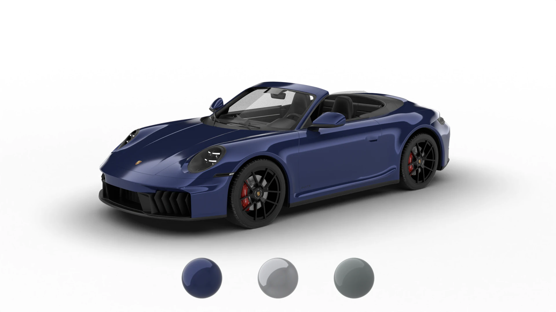Porsche 911 Carrera 4GTS Cabrio 2025 3D Model .c4d .max .obj .3ds .fbx .stl .blend 