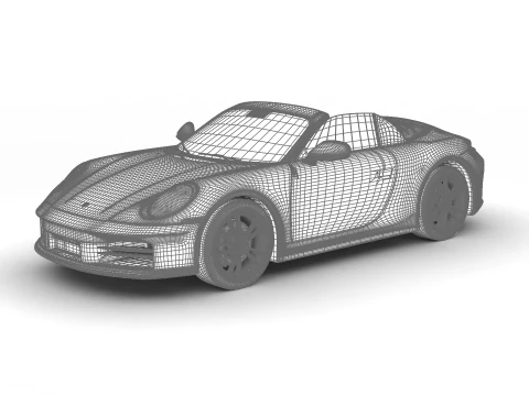 Porsche 911 Carrera 4GTS Cabrio 2025 3D Model