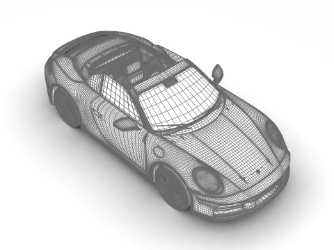 Porsche 911 Carrera 4GTS Cabrio 2025 3D Model