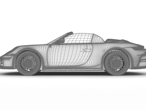 Porsche 911 Carrera 4GTS Cabrio 2025 3D Model