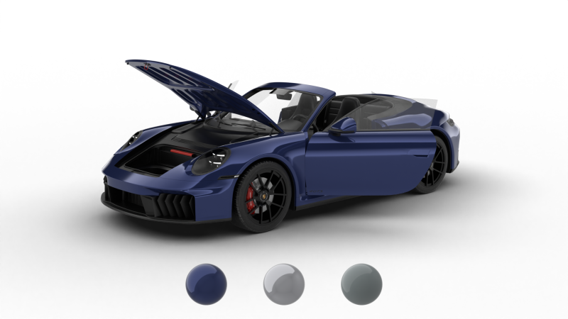 Porsche 911 Carrera 4GTS Cabrio 2025 HQ Modelo 3D .c4d .max .obj .3ds .fbx .stl .blend