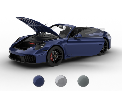 Porsche 911 Carrera 4GTS Cabrio 2025 HQ Modèle 3D