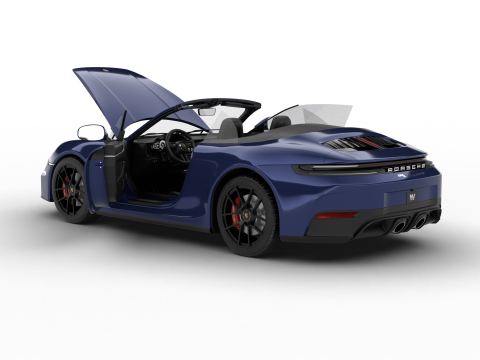 Porsche 911 Carrera 4GTS Cabrio 2025 HQ Modelo 3D