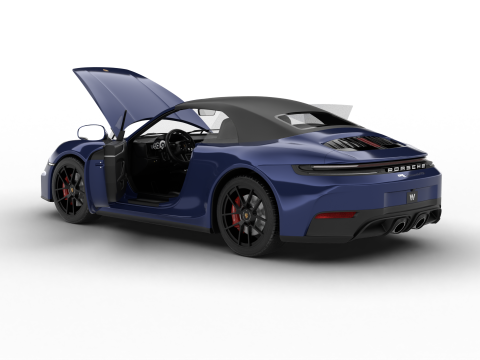 Porsche 911 Carrera 4GTS Cabrio 2025 HQ Modelo 3D