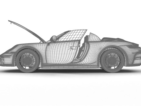 Porsche 911 Carrera 4GTS Cabrio 2025 HQ Modelo 3D