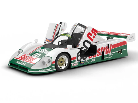Pack Jaguar XJR-9 Racing 1988 HQ interior 3D Model