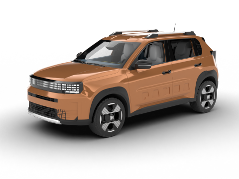 Fiat Grande Panda Hybrid 2025 3D Model
