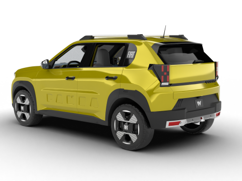 Fiat Grande Panda Hybrid 2025 3D Model