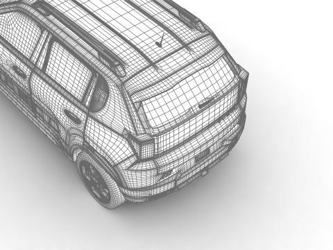 Fiat Grande Panda Hybrid 2025 3D Model