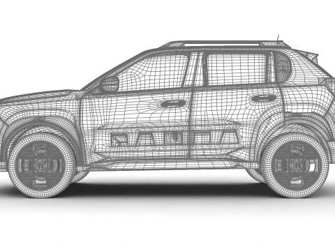 Fiat Grande Panda Hybrid 2025 3D Model
