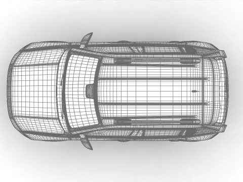 Fiat Grande Panda Hybrid 2025 3D Model