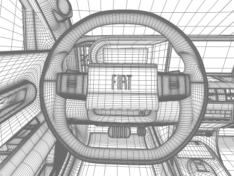 Fiat Grande Panda Hybrid 2025 3D Model