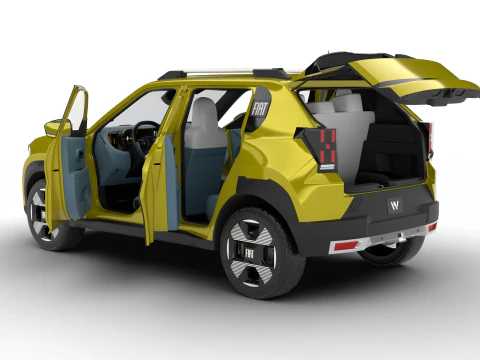 Fiat Grande Panda Hybrid 2025 HQ 3D Model