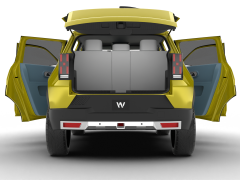 Fiat Grande Panda Hybrid 2025 HQ 3D 모델