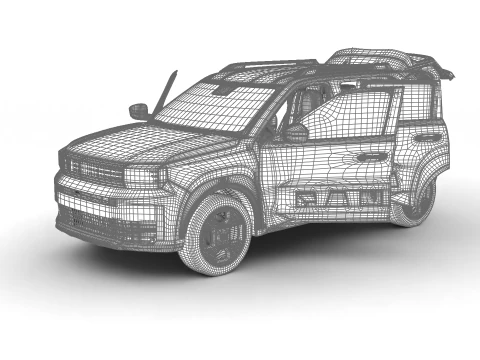 Fiat Grande Panda Hybrid 2025 HQ 3D Model
