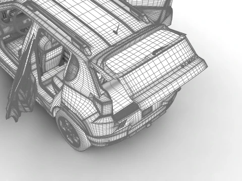 Fiat Grande Panda Hybrid 2025 HQ 3D Model