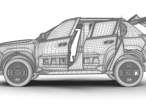 Fiat Grande Panda Hybrid 2025 HQ 3D Model