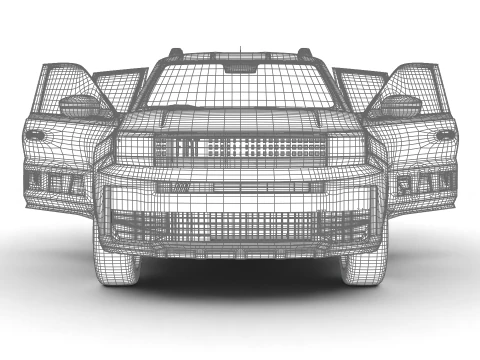 Fiat Grande Panda Hybrid 2025 HQ 3D Model