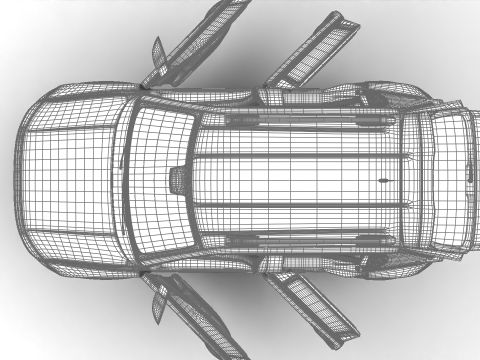 Fiat Grande Panda Hybrid 2025 HQ 3D 모델