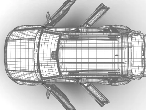 Fiat Grande Panda Hybrid 2025 HQ 3D Model