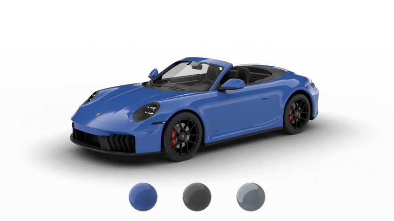 Porsche 911 Carrera GTS Cabrio 2025 Modelo 3D .c4d .max .obj .3ds .fbx .stl .blend 