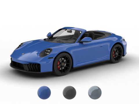 Porsche 911 Carrera GTS Cabrio 2025 Modelo 3D
