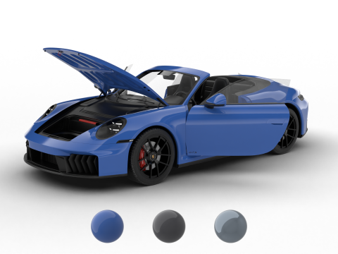 Porsche 911 Carrera GTS Cabrio 2025 HQ 3D Modell
