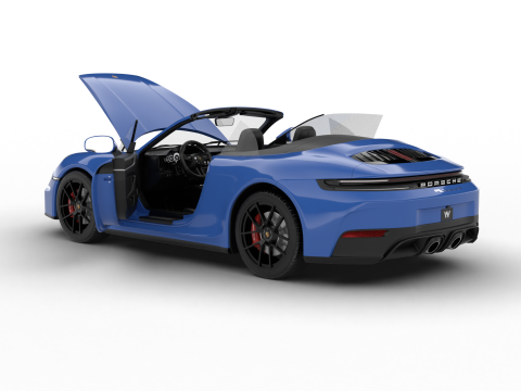 Porsche 911 Carrera GTS Cabrio 2025 HQ Modello 3D