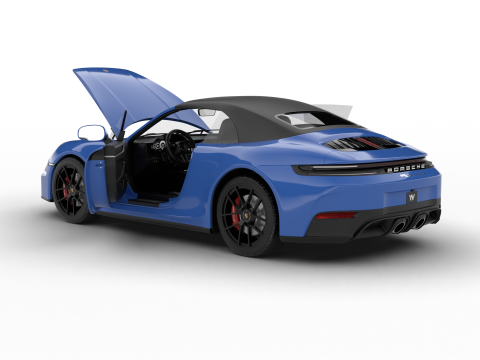 Porsche 911 Carrera GTS Cabrio 2025 HQ Modello 3D