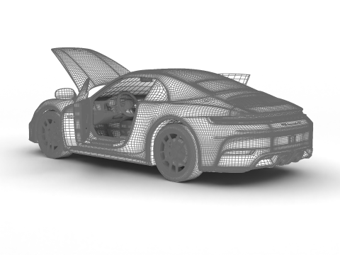 Porsche 911 Carrera GTS Cabrio 2025 HQ Modello 3D