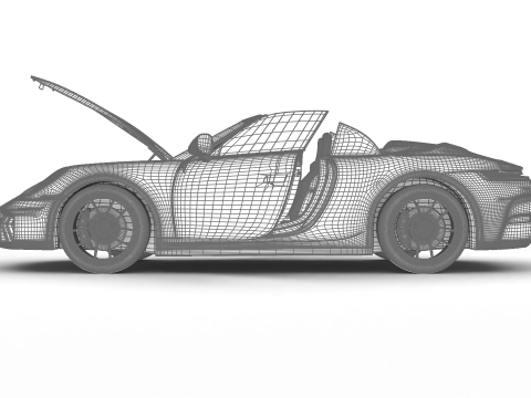 Porsche 911 Carrera GTS Cabrio 2025 HQ Modello 3D
