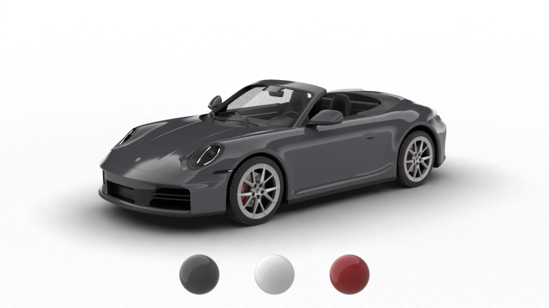 Porsche 911 Carrera 4S Cabrio 2025 3D Model .c4d .max .obj .3ds .fbx .stl .blend