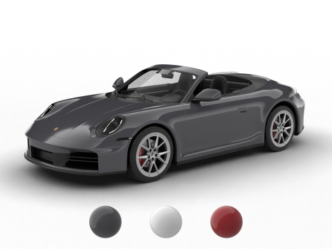 Porsche 911 Carrera 4S Cabrio 2025 3D Model
